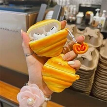 苹果 3D 羊角面包形状耳机保护壳 兼容 Airpods Pro 第二代、AirPods 3、AirPods 1/2、创意无线蓝牙耳机保护壳 - 多色 - 查看 8