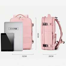 Large Travel Executive Backpack For Men And Women - Dusty Pink - View 11