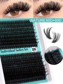 320 Cụm D Curl Lông Mi Riêng Lẻ Chiều Dài Hỗn Hợp 9-16mm, Tự Làm Tại Nhà Mi Giả Nối Dài Hàng Ngày, Mềm Mại Và Tự Nhiên, Đen Dày 30D 40D 50D 60D 80D 100D, Dễ Sử Dụng, Mi Phân Đoạn Làm To Mắt Bạn - D - Xem 1