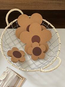 CMYD Studio 1 件/套向日葵软木垫，多功能隔热杯垫套装，适用于餐桌、碗、杯子、锅、牛排盘、茶壶、咖啡杯、餐具