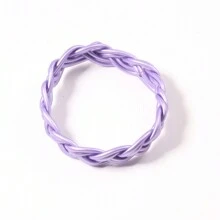 1 pieza Pulsera de macramé trenzada de 6 hebras de PVC, 14 unicolor, 65 mm de diámetro interior, brazalete hecho a mano creativo DIY, nuevo diseño para el mercado de Europa y EE. UU. - 6 acciones - Ver 18