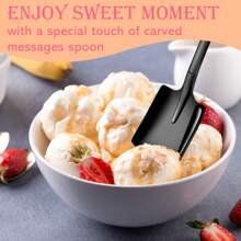 1pc Stainless Steel Ice Cream Spoon, Portable Ice Cream Scoop For Kitchen & Dining - Multicolor - View 9