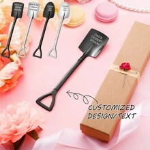 1pc Stainless Steel Ice Cream Spoon, Portable Ice Cream Scoop For Kitchen & Dining - Multicolor - View 7