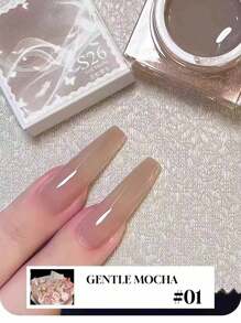 15毫升 Netroots 同款水润美感裸色指甲油胶水 2025 流行冰透明底色美甲持久光疗指甲胶水