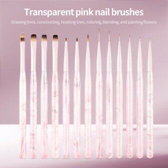 1 件/多件套丙烯酸粉雾指甲刷 - 可用于穿线、构造、涂抹、光疗等。它是美甲的必备刷子