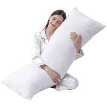 (1 Piece, White) Full Body Pillow - 20"X54", Side Sleeper Oversized Pillow, Sleep Specialized Oversized Bed Pillow - Soft Long Bed Pillow, Hugging Pillow Insert, Home Decor Pillow, Machine Washable (20"X54", 14"X36", 20"X30", 20"X26", 22"X22", 20"X20", 18"X18", 12"X20")