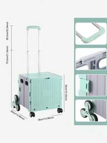 1 pieza Carrito de compras plegable, carrito de supermercado, carrito de mano pequeño para exteriores, carrito multiusos para el hogar, carrito de compras portátil - Multicolor - Ver 15