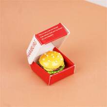 5 pièces Mini modèle réaliste et mignon de hamburger, décoration, jouets miniatures