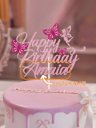 Decoración personalizada para pastel con mariposa roja en forma de rosa, decoración para pastel de cumpleaños, regalo para ella, regalo de fiesta de cumpleaños, decoración para pastel de cumpleaños, decoración de pastel de alta calidad, personalizada y única, regalo ideal para ella, novio, novia para el Día de San Valentín, aniversarios, bodas, sala de estar, hogar, artículos esenciales para bodas