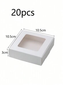 10pcs/20pcs/30pcs Candy Boxes, Cookie Boxes With Window Gifts Boxes, Handmade Soap Boxes, Suitable For Homemade Soaps, Jewelry, Party Favors Packaging - Paper - View 24