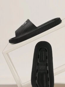Men's Simple Solid Color Slide-On Flat Sandals, Indoor Slippers For Home, Shower Or Casual Summer, Suitable For Teens, Casual Or Athletic Outdoor, Vacation, Travel, Graduation Gifts Or Birthday Accessories