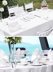 5pcs Satin Table Runner, 12 X 108 Inch, Wedding Decorative Tablecloth, Suitable For Wedding, Party, Birthday, Valentine's Day Table Decor, Can Be Tied Into Bows For Chair Covers