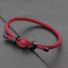 51Luckind Fashionable Men's Bracelet, Stainless Steel Clasp, Handmade, Adjustable, Lucky Red String Bracelet, Outdoor Sports Cycling Bracelet - Men's Bracelet - View 14