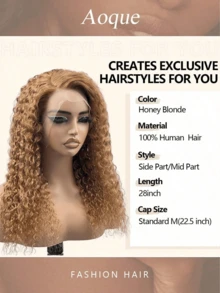Light Brown Deep Wave Lace Front Wigs Human Hair 13X4 HD Lace Frontal Wigs Pre Plucked With Baby Hair 200% Density Glueless Brazilian Virgin 10A Human Hair Lace Front Wigs For Women 30 Inch - Light Brown - Xem 2