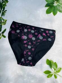 12Pcs Super Comfortable Women Panties High Density Breathable Moisture Wicking Stretchy Intimates Plus Size Cotton Briefs Stylish Prints Assorted Colors Womens Everyday Lingerie Underwear(6 Color Random Delivery) - 彩色 - 查看 5