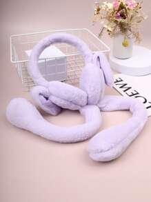 1 件儿童纯色可爱兔耳朵可动耳套，温暖又有趣的耳套，适合秋冬季 - 1PC - 查看 6