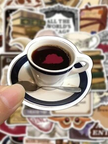 50pcs Dark Academia Cartoon Graffiti Stickers Water Cup Computer Luggage Decoration Waterproof Stickers - Multicolor - View 4