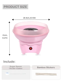 1 件壁挂式 400W 儿童棉花糖机，粉色复古糖果机，适合圣诞节礼物、家居、生日家庭聚会，包括棉花糖棒和随机颜色糖勺 - 查看 4