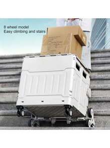 1 pieza Carrito de compras plegable, carrito de supermercado, carrito de mano pequeño para exteriores, carrito multiusos para el hogar, carrito de compras portátil - Multicolor - Ver 10