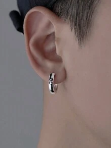 2pcs Men's Fashion Knight Style Earrings, Punk Stud Earrings, Stylish & Versatile