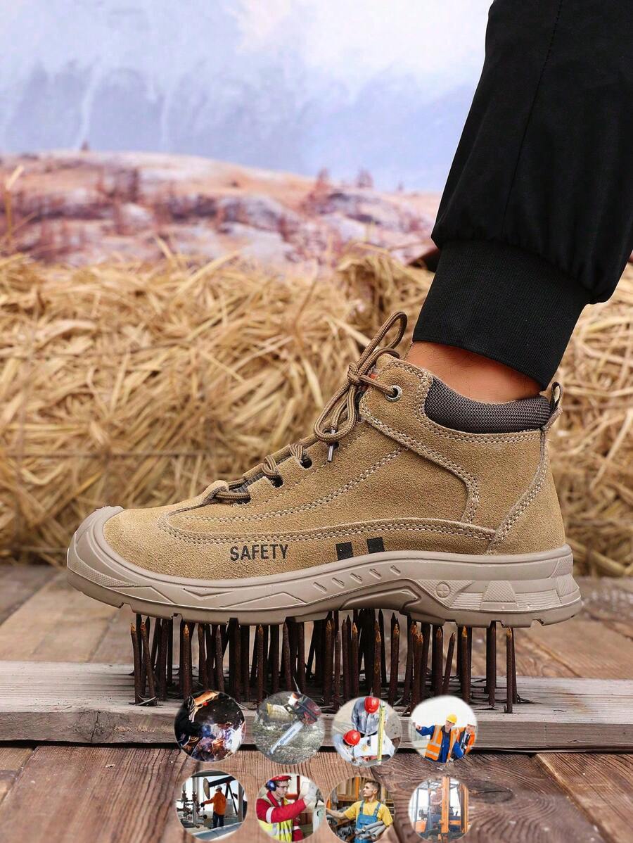 Nouvelles chaussures de sécurité pour hommes pour le printemps/automne 2025, anti-écrasement et anti-perforation, confort de station debout, antidérapantes, légères, chaussures de travail de protection