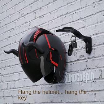 Motorhelmbeugel, bagagerek, opbergrek voor kledingsleutels, helmbeugel, superstabiele beugel waar u uw helm goed op kunt plaatsen!