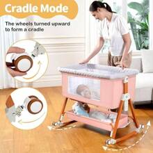 Portable Baby Bassinet – 3-In-1 Bedside Sleeper With Mosquito Net & Adjustable Height