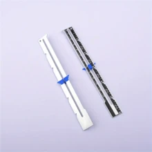 1pc Handmade Patchwork Ruler, Aluminum Sewing Gauge DIY Ruler, Thick Design Locating Button Spacing Parallel Line - Multicolor - View 7