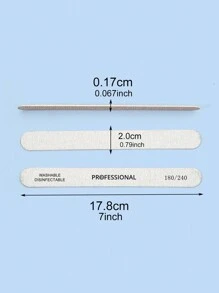 NailShine 50片装薄木砂纸指甲锉专业美甲抛光块灰色船形双面木锉美甲沙龙用品，指甲油，美甲用品，美甲工具，美甲艺术工具，返校季，美甲，美甲工具，假指甲专用美甲工具 - 灰色 - 查看 9