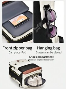 New Large Capacity Dual Shoulder Laptop Backpack, Computer Bag For Travel, Sports, Weekends - Fits Notebook, Stylish & Casual Design, Great Gift For Friends, Family, Birthdays, Holidays Christmas Thanksgiving Gifts For Men Funny Gifts Vacation Boyfriend Gifts Multi-Functional Outdoor Portable Fashionable Casual Student Hiking Dad Gifts Bag For Men Travel Essentials Holiday Essentials School Bag Camping Travel Bag Gym Bag Sports Bag Bags Summer Back To School Beach Bag Beach Laptop Case The Sporty Life Summer Bag Springbreak Bag Pack Hiking Bag Weekend Bag Backpacks Travel Must Haves Large Bag Step Into Spring - Multicolor - View 8