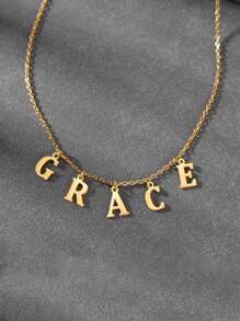 Collier personnalisé avec initiale pour femmes, collier avec lettre A-Z, collier en acier inoxydable, cadeau de la Saint-Valentin pour votre petite amie, vintage, sobre, élégant, mode automne, old money, fête des mères, pour anniversaires, remise des diplômes, bal de promo, soirée, fournitures scolaires, pour adolescents, élèves de collège, lycéens, étudiants d'université, première année, deuxième année, première année