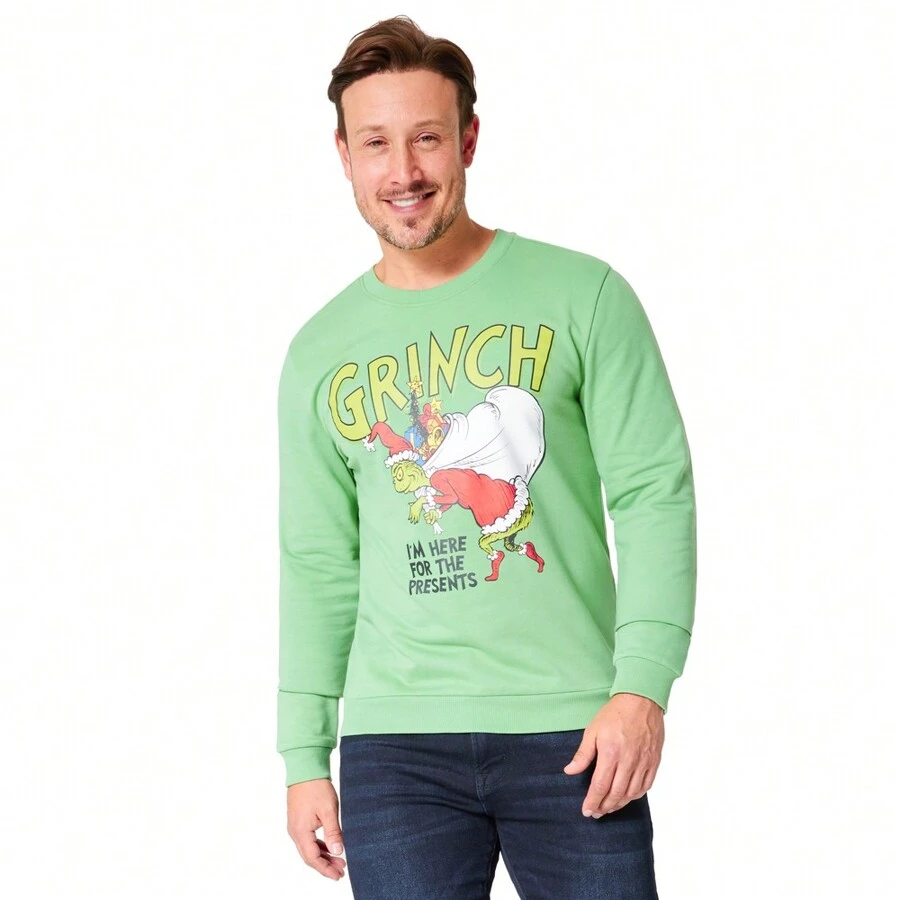 The Grinch Christmas Jumper Warm Cosy Sweatshirt Funny Xmas Sizes S-3XL Gift - Green - View 1