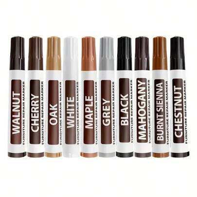 Colorful Wood Furniture Repair Pens: Covers Stains And Scratches On Floors, Tables, Desks, Bed Posts And Other Wood Furniture, Perfectly Restoring Wood Furniture