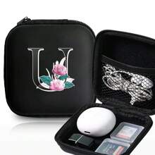 Proteção para fone de ouvido Organizador de cabo compacto Estojo quadrado Mini bolsa portátil com zíper para fone de ouvido/USB Bolsa de armazenamento Organizador de cabo de dados USB Bolsa portátil Caixa de armazenamento de itens pequenos