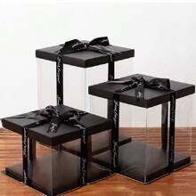 Jewelry Organizer Box, PVC Cake Display Teddy Bear Toy Gift Packaging Gifts For Women Sun Travel Cool Back To School - Black - View 4