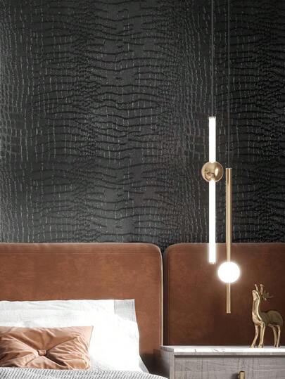 1roll Crocodile Wallpaper Lavish Zwart Matte Textured Self Removable Home ation Renovation Paste The Wand Product view 3