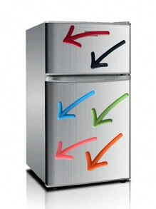 6pcs Creative Cute & Funny Arrow Shaped Fridge Magnets, 3D Stereoscopic Blackboard Refrigerator Magnetic Stickers,School Supplies,Back To School