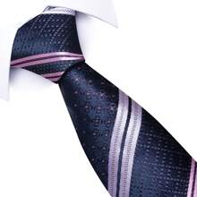 AlanKing 1pc Men's Solid Striped Paisley Necktie Formal And Party Accessories Ideal Choice For Men Gift Men Necktie - Color Mixing - View 18