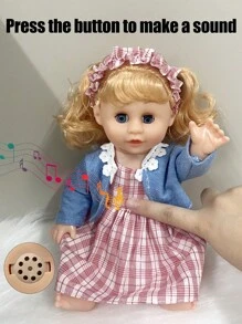 1 Set Talking Jointed Doll Playset, Interactive Roleplay Doll For Children To Cultivate Hands-On Ability - Multicolor - View 1