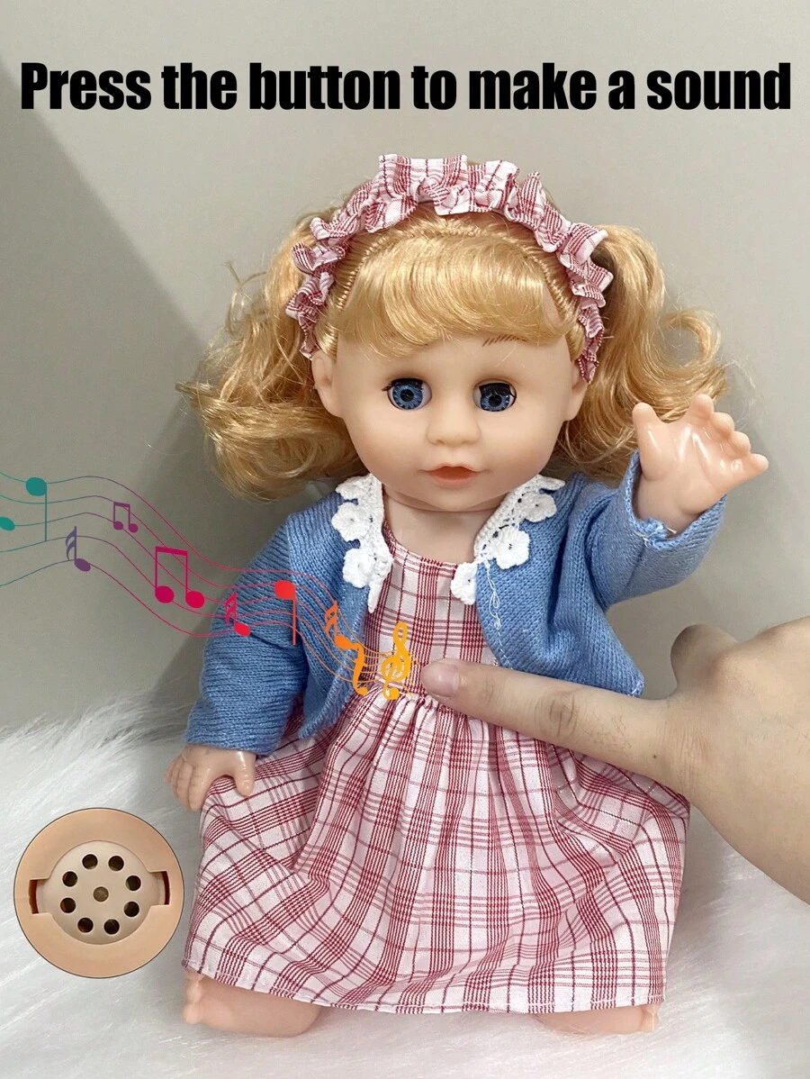 1 Set Talking Jointed Doll Playset, Interactive Roleplay Doll For Children To Cultivate Hands-On Ability - Multicolor - View 1