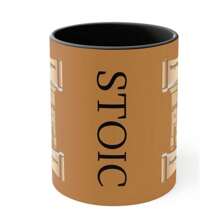 Taza de 11 oz, ideas de regalo de cumpleaños para esposa, taza de afirmación, taza de café estoica, Marcus Aurelio, citas estoicas, estoicismo, citas inteligentes, obsequio, regalo para él, interior negro - 1 - Ver 3