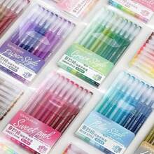 1 盒 9 色大容量凝胶笔：多色，凝胶墨水，适合学生日记、笔记、涂鸦、突出显示、办公室、感恩节、圣诞节、返校季节