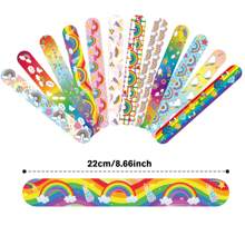 36 piezas Pulseras tipo snapbracelets de colores del arcoíris, 12 diseños diferentes con tema arcoíris, regalos de intercambio del Día de San Valentín, suministros de decoración para relleno de cajas de regalo y fiestas de cumpleaños