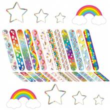 36 piezas Pulseras tipo snapbracelets de colores del arcoíris, 12 diseños diferentes con tema arcoíris, regalos de intercambio del Día de San Valentín, suministros de decoración para relleno de cajas de regalo y fiestas de cumpleaños