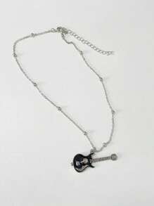 1 Pieza Collar De Guitarra De Cráneo Gótico Rock Punk Estilo Y2k, Para El Uso Diario Y Para Fiestas, Tanto Para Hombres Como Para Mujeres