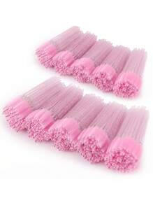 500 stuks, 100 stuks, 10 stuks wegwerpbare mascaraborstels,
zwarte spoolie, geschikt voor wenkbrauwen, mascara-extender, roze