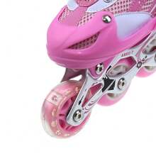 Inliner Schlittschuhe 2 in 1,Verstellbare Inline-Skates Inline Rollschuhe Jungen Mädchen Anfänger Damen Herren - Pink - View 6