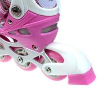 Inliner Schlittschuhe 2 in 1,Verstellbare Inline-Skates Inline Rollschuhe Jungen Mädchen Anfänger Damen Herren - Pink - View 7