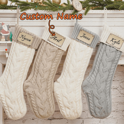 Personalized Family Christmas Stockings, 2025 Family Stockings With Names, Holiday Stockings, Custom Knitted Stockings, Holiday Decorative Gifts, Engraved With His Name, Perfect Christmas Gift, Multi-Functional, Reusable, Exquisite, Stylish, High-Quality, Colorful, Modern, Custom, Personalized, Unique, Ideal Gifts For Him, Ideal Gifts For Her, Boyfriend, Friends, Tea Room, Home, Garden, Office, For Anniversaries, For Valentine's Day, For Mother's Day, For Birthdays, For Father's Day, For Graduation, For Weddings, For Housewarming, Customized Party Supplies