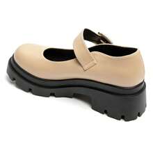 Heeled Shoes With Buckle Straps For Daily Wear - Beige - View 3